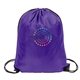 a purple jumbo polyester drawstring bag