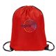 a red jumbo polyester drawstring bag