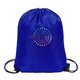a royal blue jumbo polyester drawstring bag