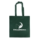 aerial view a forest green economy non - woven tote, image 1 of 2