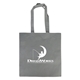 aerial view a gray economy non - woven tote, image 1 of 2