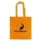 aerial view a orange economy non - woven tote, image 1 of 2