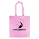 aerial view a pink economy non - woven tote, image 1 of 2