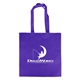 aerial view a purple economy non - woven tote, image 1 of 2