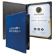 a royal blue diploma holder padded portrait