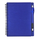 aerial view a blue mercury notebook pen set, image 1 of 3