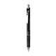 a black/silver with black ink pentel energel deluxe rtx needle tip retractable liquid gel pen (medium)
