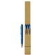 aerial view a blue pms 661 3- piece glacio pen set with recycled case, image 1 of 2