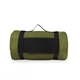 aerial view a green pms 7498 dakota fleece blanket, image 1 of 3