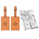 a orange pms 1505 travel - ready luggage tag duo