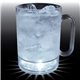 a clear with white dome 16 oz lites up plastic mug with handle