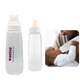 a clear/white/beige gerber baby bottle 9 oz