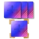 aerial view a star the illusionist lenticular coaster 4 pc. set in bamboo stand, image 1 of 2