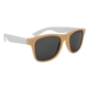 aerial view a athletic gold with white full color colorblock malibu sunglasses, image 1 of 2