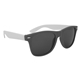 aerial view a gray with white full color colorblock malibu sunglasses, image 1 of 4