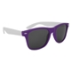 aerial view a purple with white full color colorblock malibu sunglasses, image 1 of 3