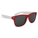 aerial view a red with white full color colorblock malibu sunglasses, image 1 of 2