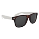 aerial view a tortoise with white full color colorblock malibu sunglasses, image 1 of 4