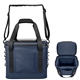 aerial view a navy intrepid water resistant 18- can cooler bag, image 1 of 2