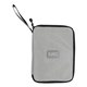 aerial view a gray with black brandcharger(r) rover eco tech travel pouch, image 1 of 5