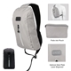 a group of brandcharger(r) eco sling backpack