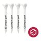 aerial view a group of 4 bio - composite golf tees w / 1 ball marker, image 1 of 2