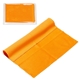 aerial view a orange 6 x 6 220gsm microfiber cleaning cloth in clear pvc case, image 1 of 2