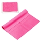 aerial view a rose red 6 x 6 220gsm microfiber cleaning cloth in clear pvc case, image 1 of 2