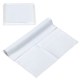 aerial view a white 6 x 6 220gsm microfiber cleaning cloth in clear pvc case, image 1 of 2
