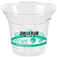 aerial view a clear 10oz compostable pla cup - eco branded (planet), image 1 of 2