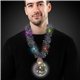 a group of led christmas medallion tinsel necklace