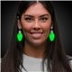 a group of green bulb led clip - on earrings