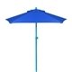 a cyan frame & royal blue canopy 7 colored steel market