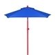 a red frame & royal blue canopy 7 colored steel market