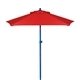 a royal blue frame & red canopy 7 colored steel market
