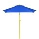 a yellow frame & royal blue canopy 7 colored steel market