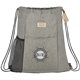 aerial view a gray the goods(tm) recycled drawstring, image 1 of 6