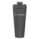 aerial view a black hydroshkr 24 oz shaker bottle, image 1 of 10