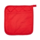 aerial view a red home chef pot holder with pocket, image 1 of 3