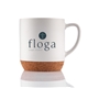 aerial view a white 14 oz corky mug - coffee gift set a, image 1 of 3