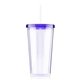a purple 20 oz venti slurpy clear with solid lid tumbler