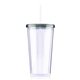 a smoke 20 oz venti slurpy clear with solid lid tumbler