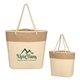 a group of burlap rope tote bag