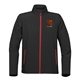 aerial view a black/bright red stormtech(r) orbiter mens softshell, image 1 of 3