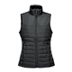 aerial view a black stormtech(r) nautilus womens quilted vest, image 1 of 3