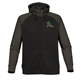 aerial view a black/carbon stormtech(r) omega mens zip hoody, image 1 of 3