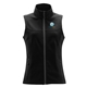 aerial view a black/dolphin stormtech(r) orbiter womens softshell vest, image 1 of 2