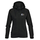 aerial view a black stormtech(r) omega womens zip hoody, image 1 of 3