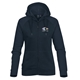 aerial view a navy stormtech(r) omega womens zip hoody, image 1 of 3