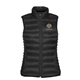 aerial view a black stormtech(r) basecamp womens thermal vest, image 1 of 3